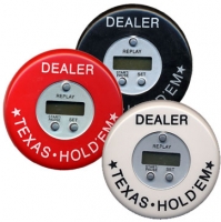 Electronic Black Texas Hold'Em Combination Dealer Button & Timer