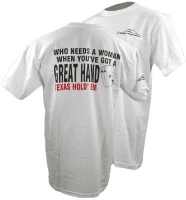 Texas Hold'em Great Hand White Short Sleeve Shirt