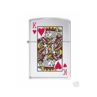 Zippo King of Hearts-Poker High Polish Chrome Lighter